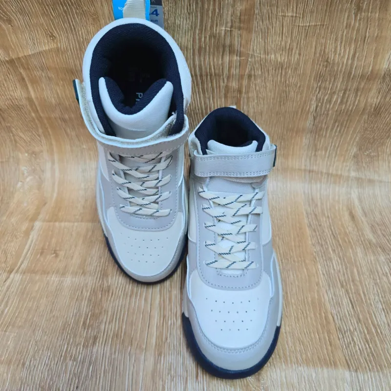 Tenis Bota Blanco y Gris