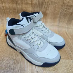 Tenis Bota Blanco y Gris