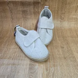 Tenis de Soga con Tejidos de flores blancos