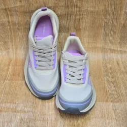 Tenis Deportivo Beige y Morado