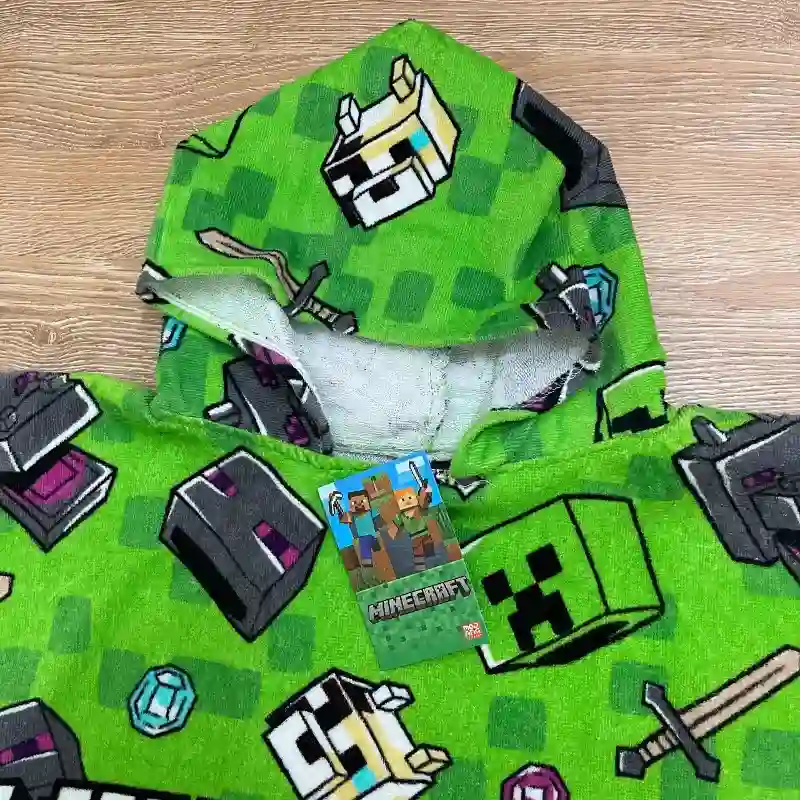 Toalla con capucha de Minecraft 