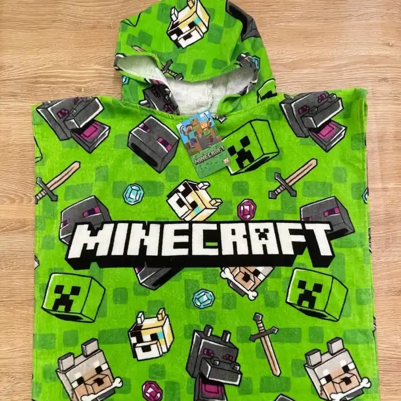 Toalla con capucha de Minecraft 