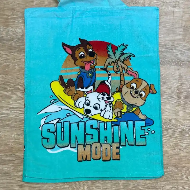 Toalla con gorro de Paw Patrol 