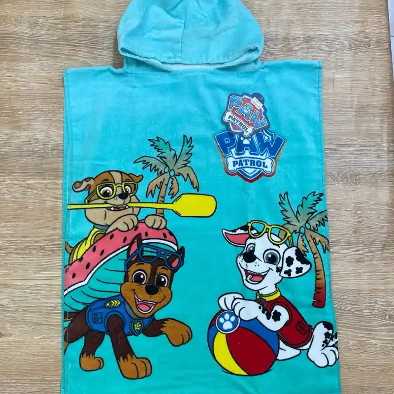 Toalla con gorro de Paw Patrol 