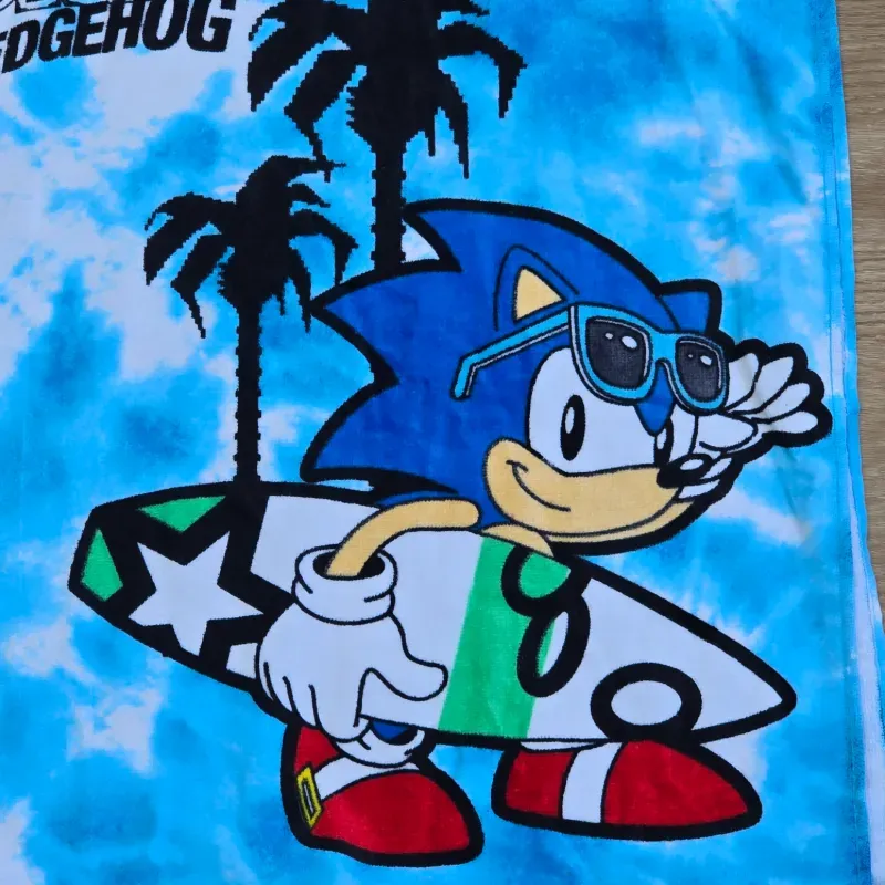 Toalla con gorro de Sonic
