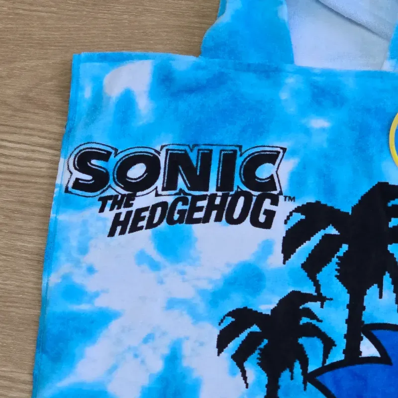 Toalla con gorro de Sonic