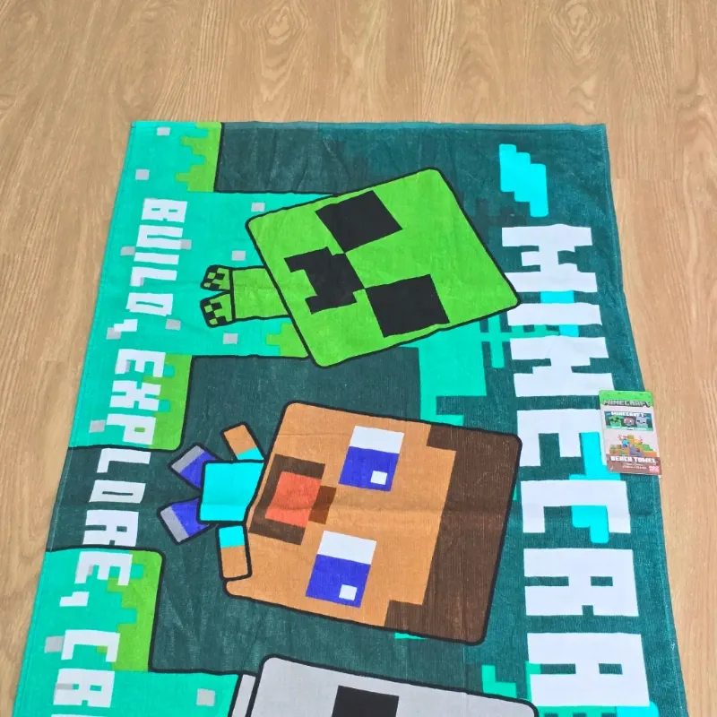 Toalla de Minecraft color verde