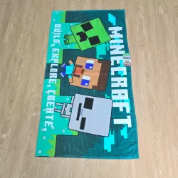 Toalla de Minecraft color verde
