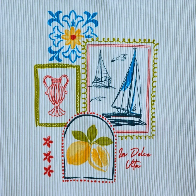 Top blanco La Dolce Vita