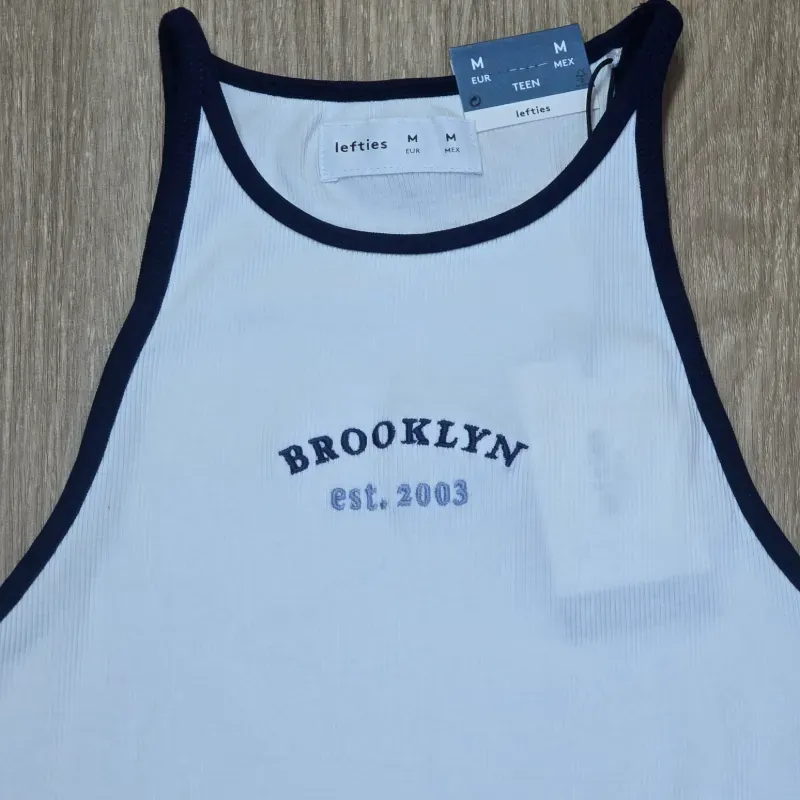 Top Estilo Camiseta azul Brooklyn