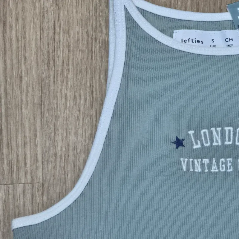Top Estilo Camiseta London Vintage Club Verde