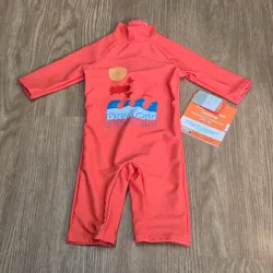 Traje de baño enterizo color naranja Beach