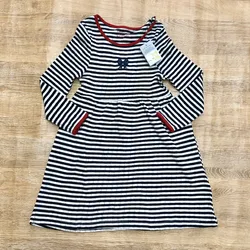 Vestido a rayas con lazo 