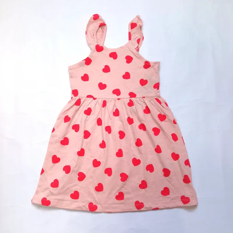 Vestido color rosado con corazones 