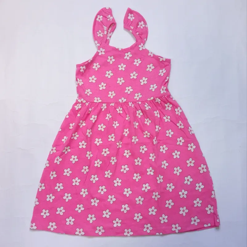 Vestido color rosado con flores
