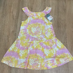 Vestido color rosado y amarillo