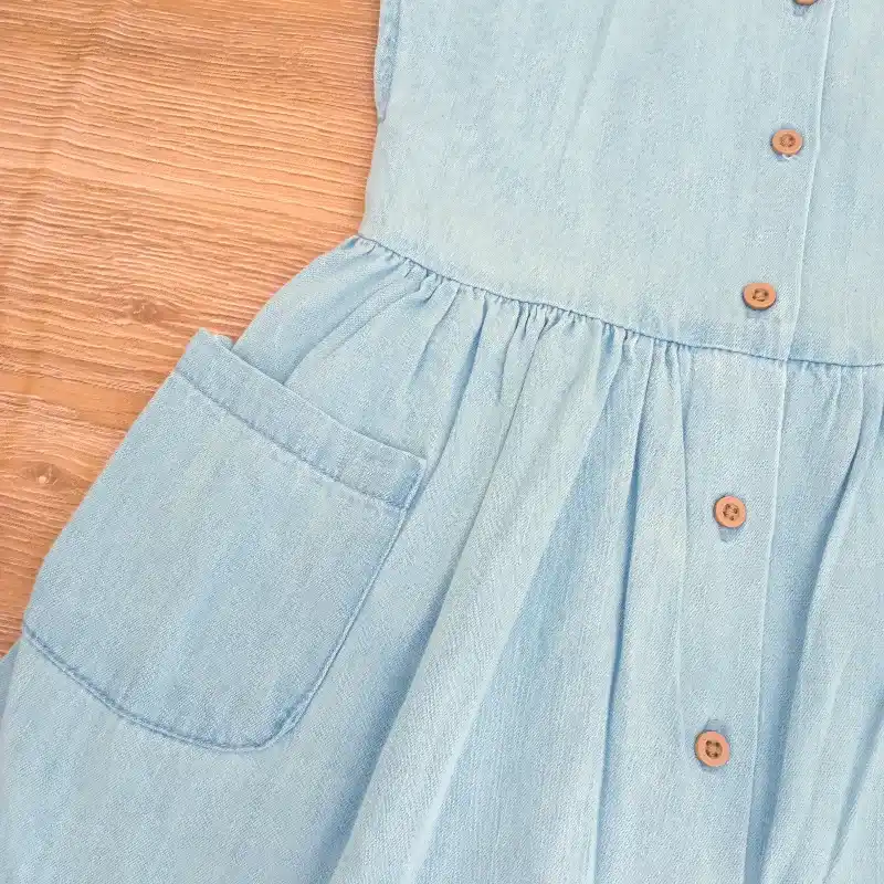 Vestido con bolsillos color azul