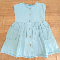Vestido con bolsillos color azul