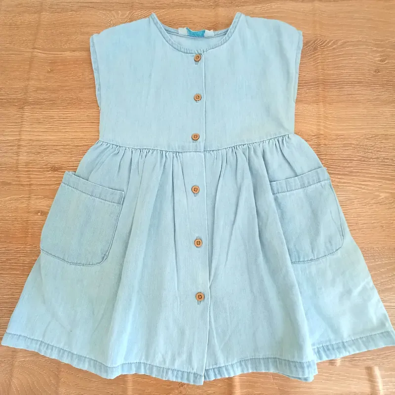 Vestido con bolsillos color azul