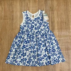 Vestido con flores azules