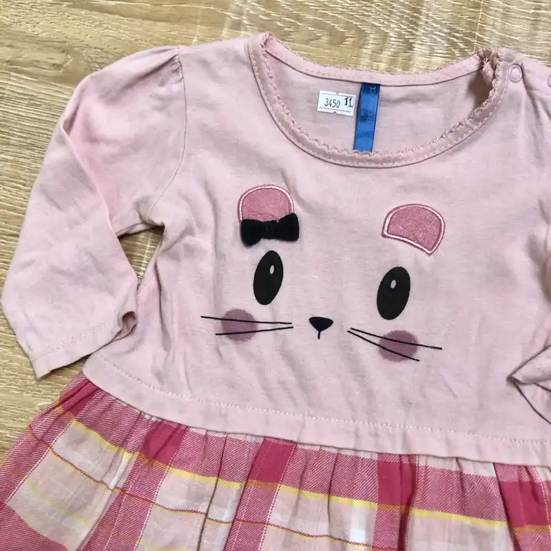 Vestido con gatico color rosado