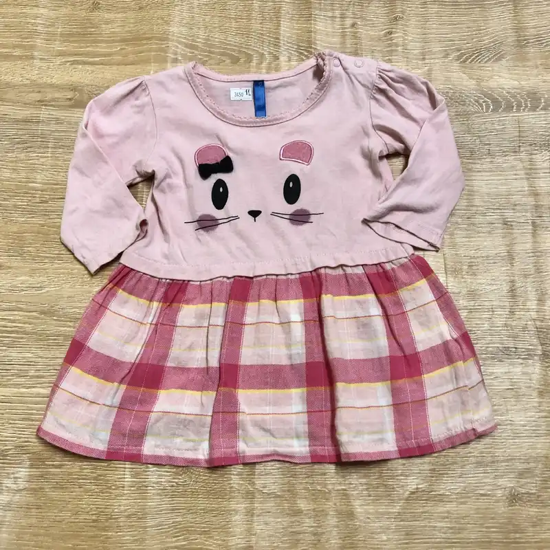 Vestido con gatico color rosado