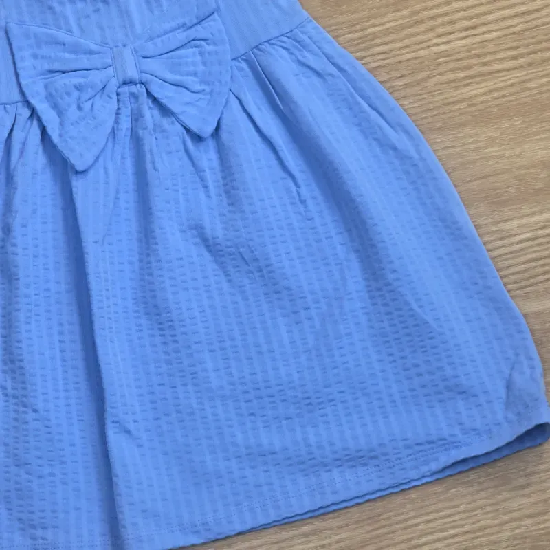 Vestido con Lazo color Azul