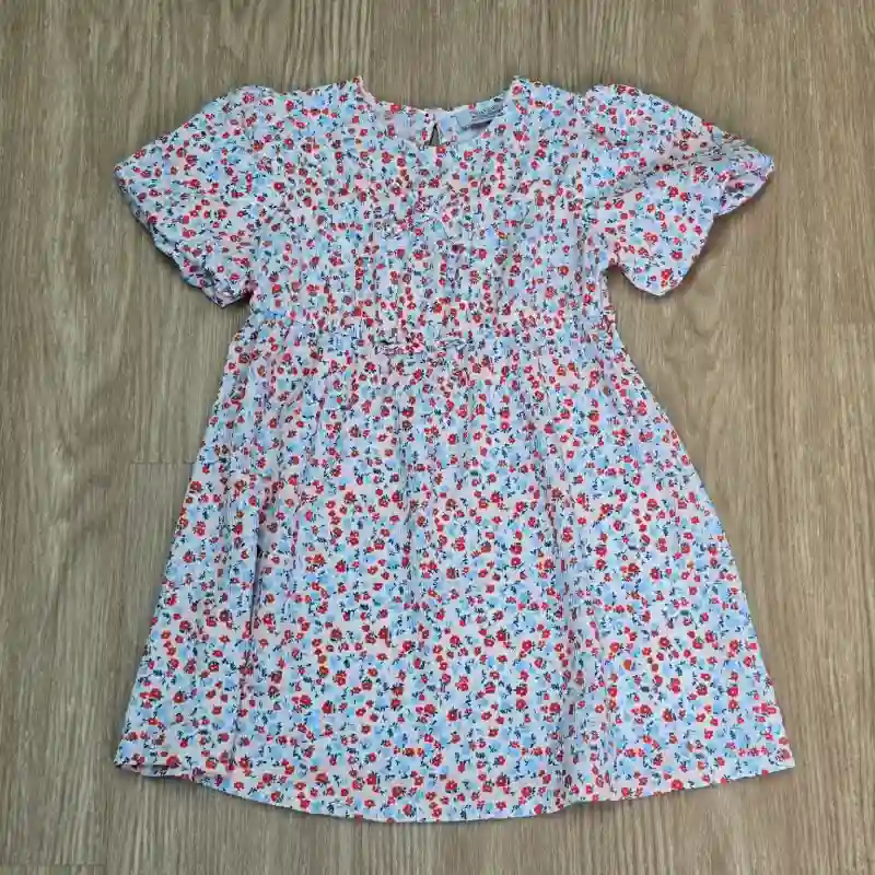 Vestido Con Lazos de flores