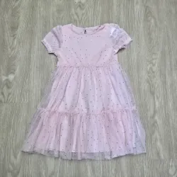 Vestido con Vuelo de corazones color Rosado