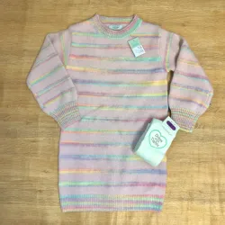 Vestido de colores con medias panties 