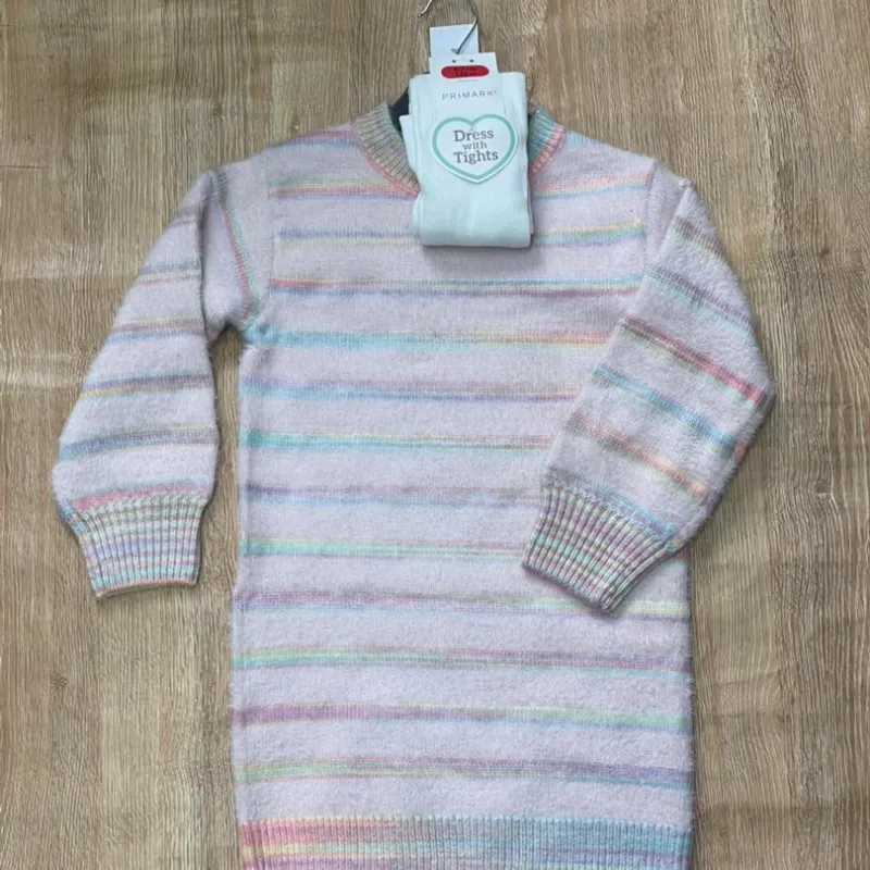 Vestido de colores con medias panties 