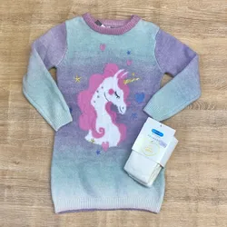 Vestido de colores con unicornio