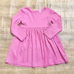 Vestido de mangas largas color rosado