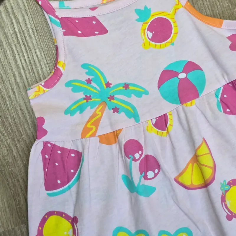 Vestido de tirantes color rosado 