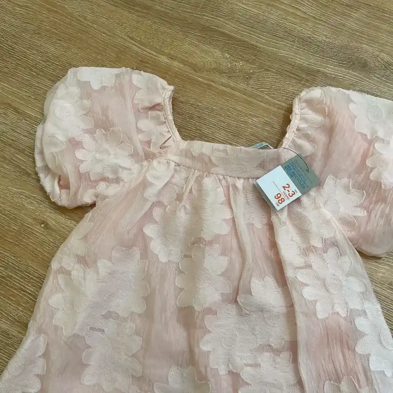 Vestido de tul color rosado