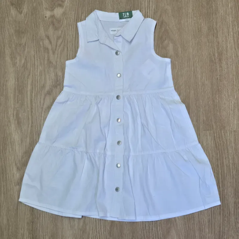 Vestido elegante Color Blanco con Botones Delanteros