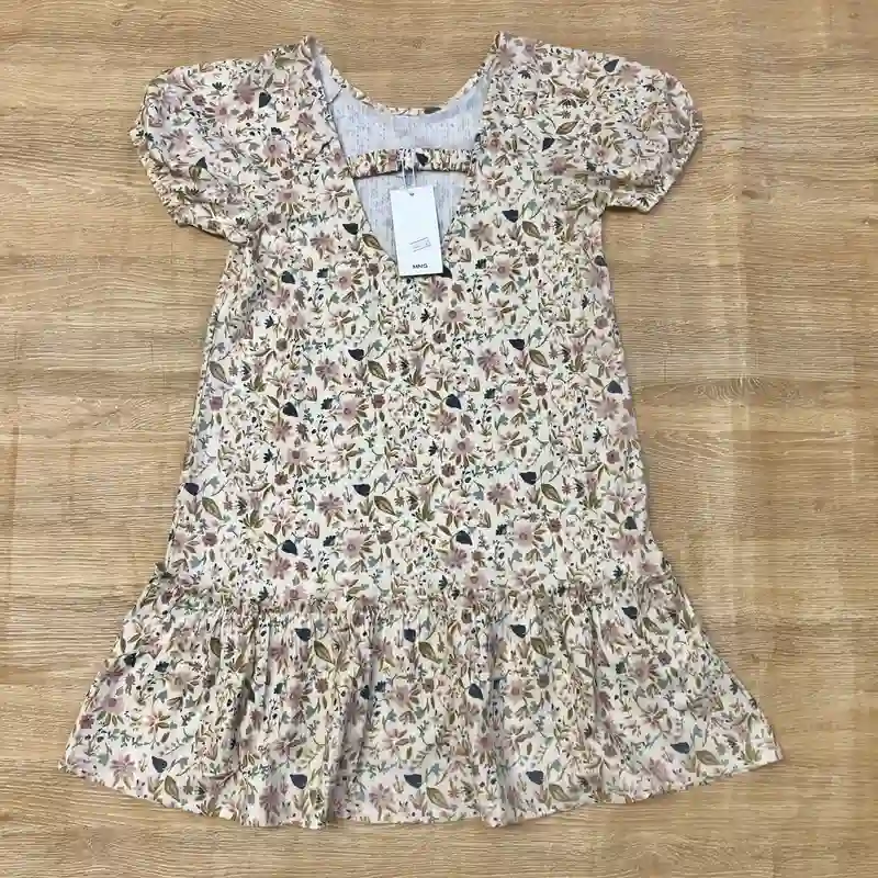 Vestido Mango con flores de colores 