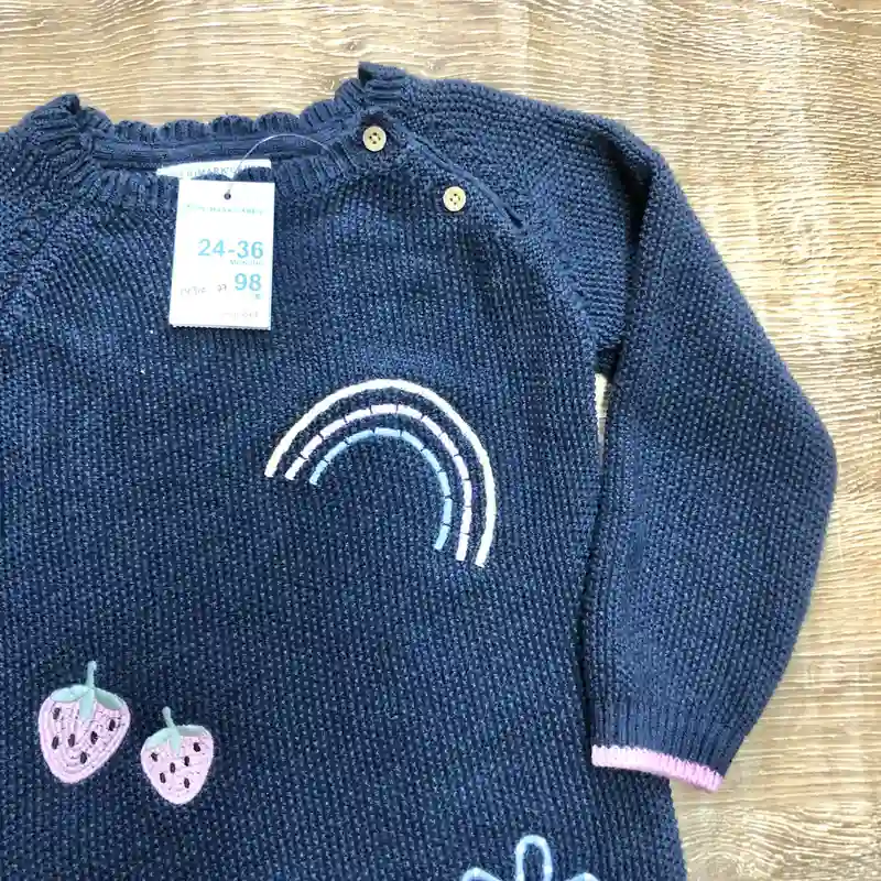 Vestido tejido color azul 