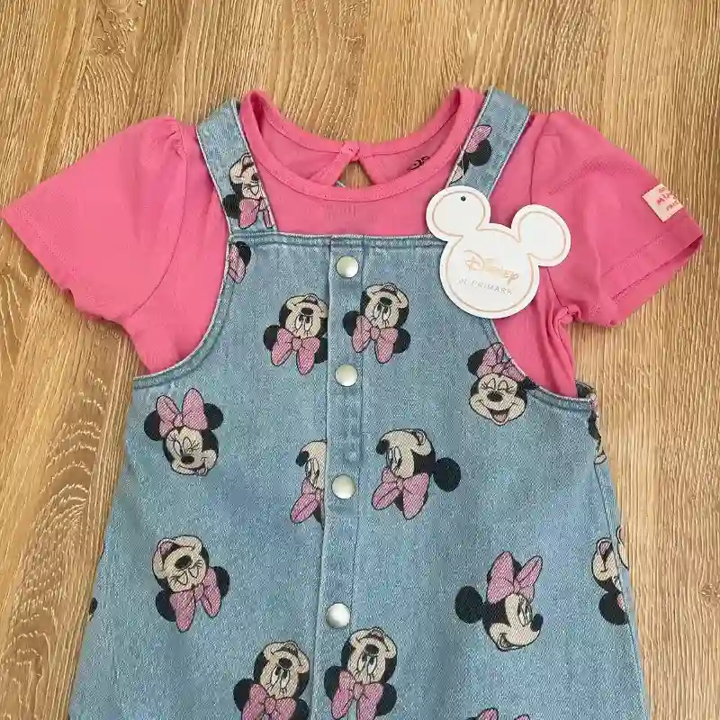 Vestido tipo overol de Minnie Mouse 