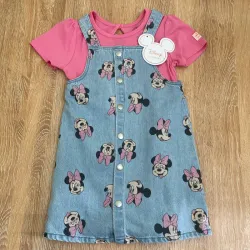 Vestido tipo overol de Minnie Mouse 