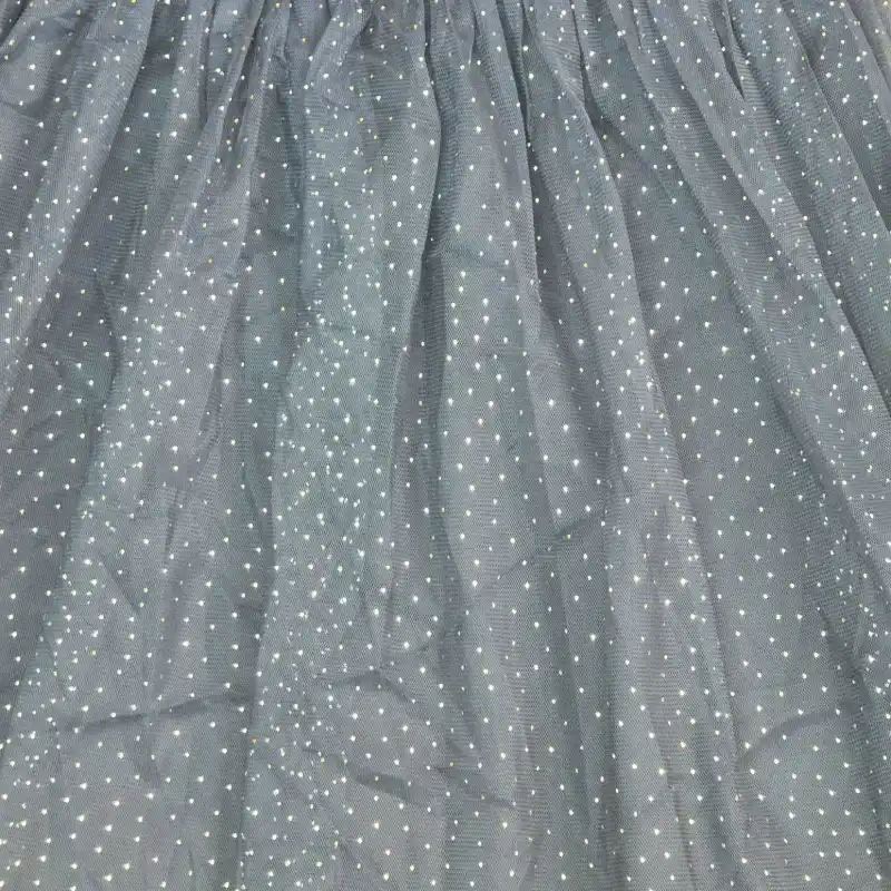 Vestido Tull azul prusio c/ brillos