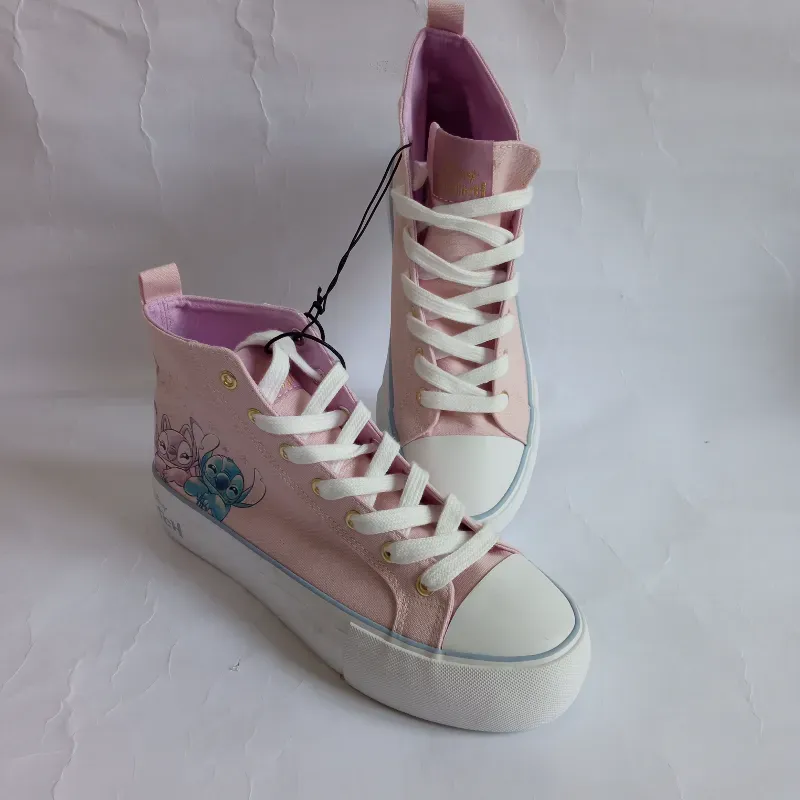 Zapatos tipo converse "Stitch y Angel"