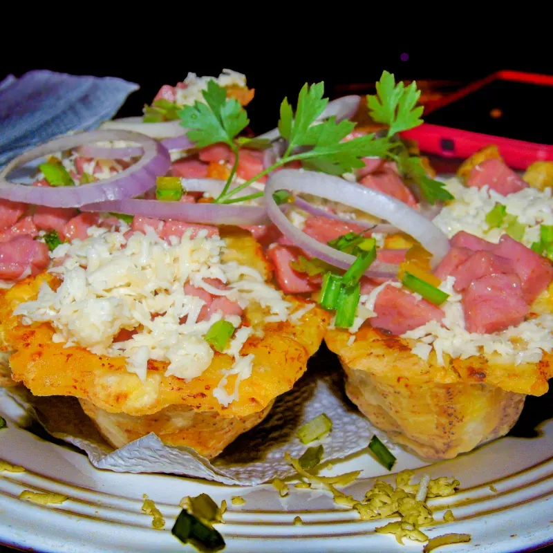 Chatinos c/ Jamón y Queso Blanco 