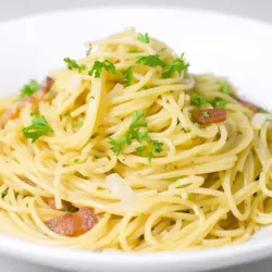 Espagueti c/ Bacon y Queso Gouda 