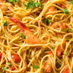 Espagueti c/ Langosta y Queso Gouda 