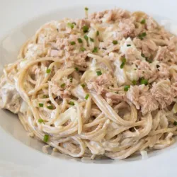 Espaguetis c/ Atún y Queso Blanco 