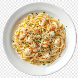Espaguetis c/ Langosta y Queso Blanco
