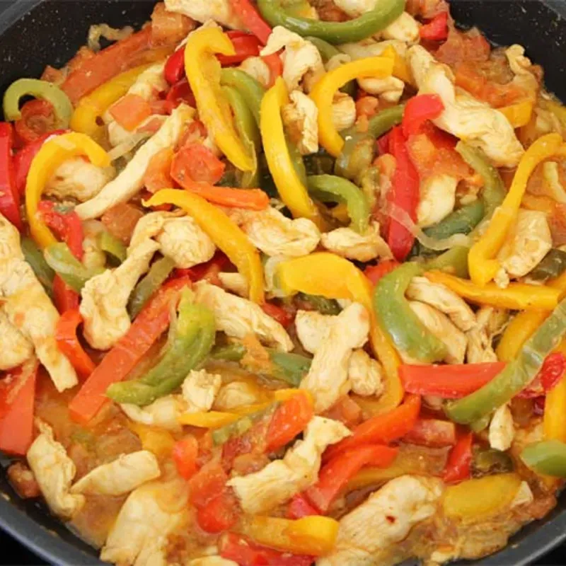 Fajitas se Pollo c/ Vegetales 