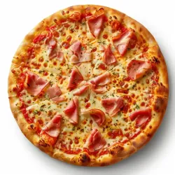 Pizza c/ Queso Blanco y Jamón Bravo 