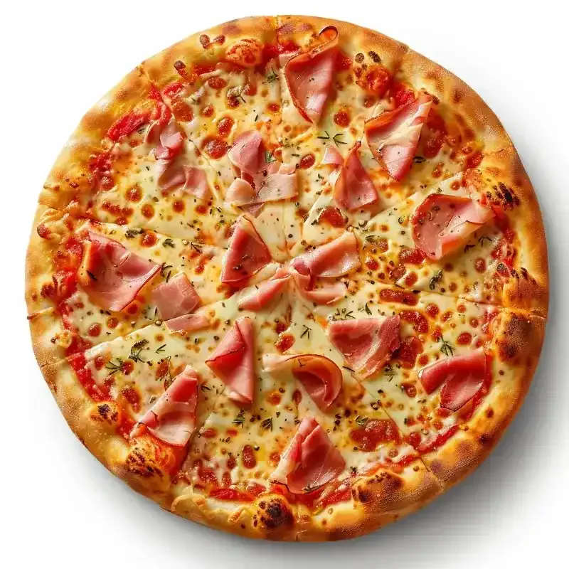 Pizza c/ Queso Blanco y Jamón Bravo 
